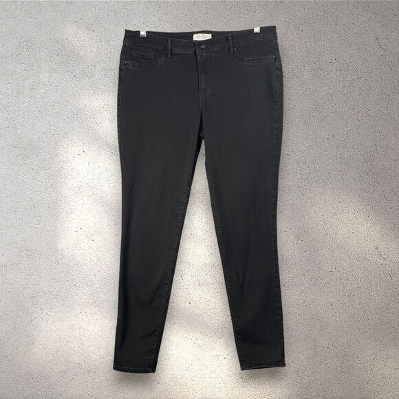 Jessica Simpson Denim - Jessica Simpson Jeans Womens 16 Black Kiss Me Skinny Mid-Rise Stretch Minimalist